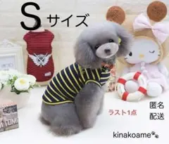 ペット服 ボーダー服 黄色系 Sサイズ 犬服 猫服 安心匿名配送
