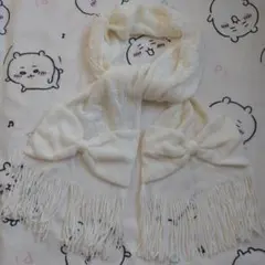 リズリサ　LIZ LISA　タグ付き　未使用　マフラー　リボン　レース　白