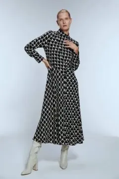 ZARA プリント柄 ワンピース