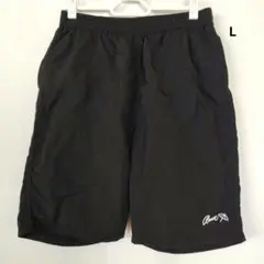 【しまむら】ブラック Lサイズ ショートパンツ【ヨガ】刺繍ロゴ