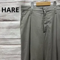 HARE 1タック ワイドスラックス レーヨン混 S カーキのサムネイル