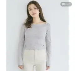 coca ボートネック長袖Tシャツ グレー Mのサムネイル
