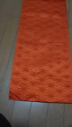 オレンジ 亀甲模様　和装帯