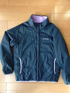 mont-bell Kid's 150 フルジップジャケット 紫