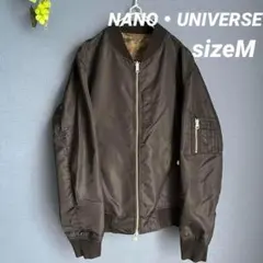 ナノユニバース【M】リバーシブルブルゾン　ブラック✖️迷彩柄　難あり