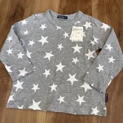 【新品】Moujonjon 星柄 長袖カットソー 100 ロンT