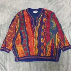 vintage 3D ニット カナダ製 デザインニット クージー