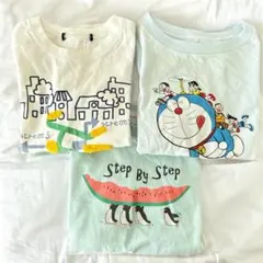 Tシャツ　まとめ売り　3枚　ドラえもん　ペンギン　自転車　水色　白