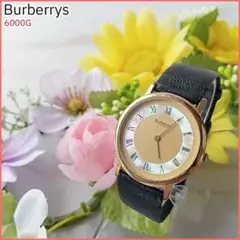 稼働 Burberrys バーバリー 6000G 腕時計 クォーツ シェル文字盤