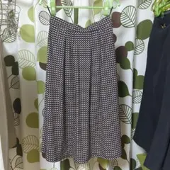 リオマル　幾何学模様スカート　ミモレ丈