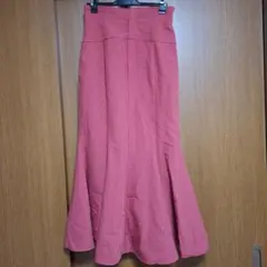 フレアスカート　マーメイドライン　濃いピンク色　Sサイズ　前ファスナー