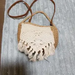 未使用 美品 SERPUI セルプイ ショルダー バッグ クラッチ ストロー 