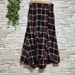 ZARA BASIC ザラベーシック【XS】スカート✨ロング丈 フレア チェック