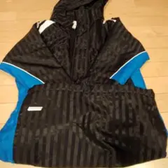 asics ベンチコート 黒/青