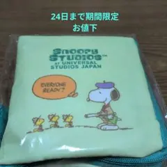 スヌーピー 折り畳み保冷バックとスカイブルー水性ぺん