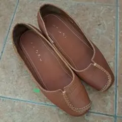 REGAL ブラウン レザー スリッポン　ヒール