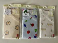 UNIQLO ユニクロ　ボディスーツ　未開封　ベビー肌着　前開き　半袖　70cm