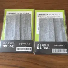 着る岩盤浴　BS-ファイン 体感リストバンド 2個セット グレー