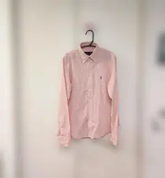 【ラルフローレン】美品♡ 長袖シャツ ピンクストライプ　ボタンダウン