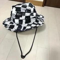 QUIKSILVER アウトドアハット 白黒チェック　59センチ