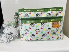 レスポートサック　クレヨンしんちゃん　　 2段ポーチ　しろ付き