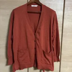 Samansa Mos2 オレンジ カーディガン L