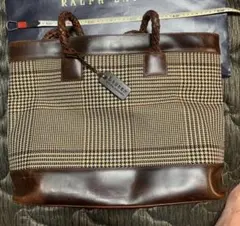 LAUREN RALPH LAUREN チェック柄トートバッグ