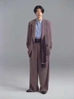 comoli 18aw ウールギャバ セットアップ ブラウン 上下サイズ1 - メルカリ