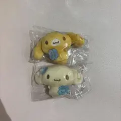 シナモンシークレットマスコットブローチ 水色クローバー カプチーノ エスプレッソ