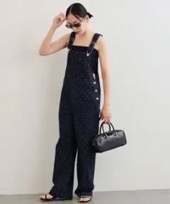 U by SPICK&SPAN ドットデニムオーバーオール スピックアンドスパン