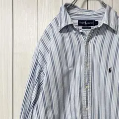 ラルフローレン Ralph Lauren ストライプ 長袖 シャツ 刺繍ロゴ