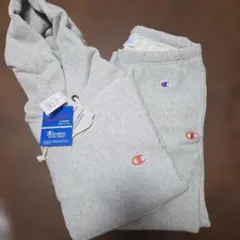 Champion グレー フード付きパーカー、セットアップ