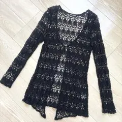 GHOST OF HARLEM スカルレースカーディガン ブラックのサムネイル