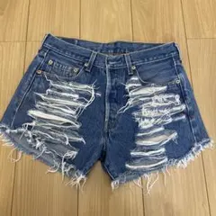 Levi's ダメージ加工　デニム　ショートパンツXL 501XX