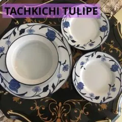 未使用　TACHKICHI TULIPE陶器　大皿1枚　小皿2枚　深皿1個セット
