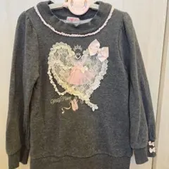 mezzo pianoハート刺繍トレーナー 120cm