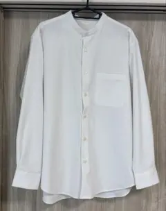 GU イージーケアバンドカラーシャツ長袖　Mサイズ　オフホワイト