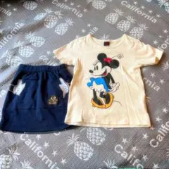 可愛い♡上下セット ミニー Tシャツ＆ミニスカート