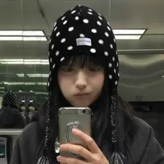 SHEIN ビーニー ニット帽 水玉 ドット