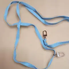 水色 合成皮革 ストラップ