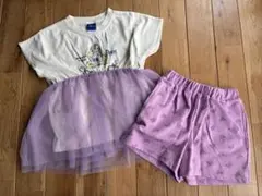 新品 プリンセス ラプンツェル セットアップ Tシャツ ショートパンツ 120
