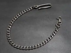 純銀メッキ燻し磨き仕上げウォレットチェーン(カット面)