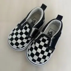 Vans チェッカーパターンスリッポン 13cm