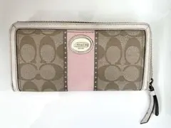 COACH(コーチ) 長財布　レディース　シグネチャー　ラウンドファスナー