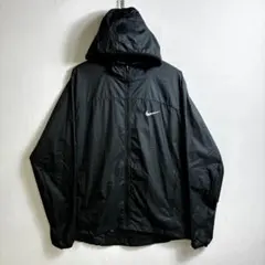 00s NIKE ナイロンジップアップパーカー ブラック archive