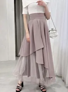 チュールドッキングフレアスカート GRL pm379