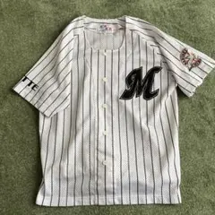 野球ユニフォームTシャツ メッシュ 千葉ロッテマリーンズ Lサイズ