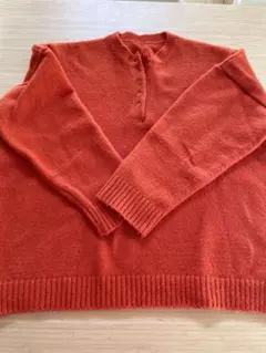 nugu オレンジニット　オーバーニット