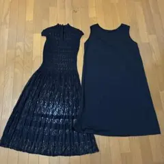 黒のノースリーブロングワンピース Mサイズ