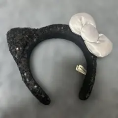 USJ ユニバ カチューシャ ハローキティ スパンコール ブラック